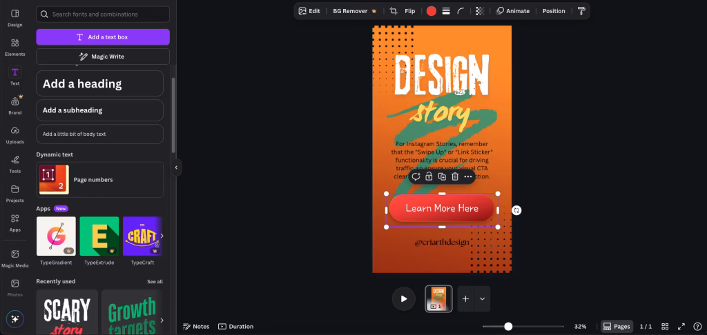 Quick Tip: Design Stunning Instagram Stories 6 Add a Call to Action (CTA)
