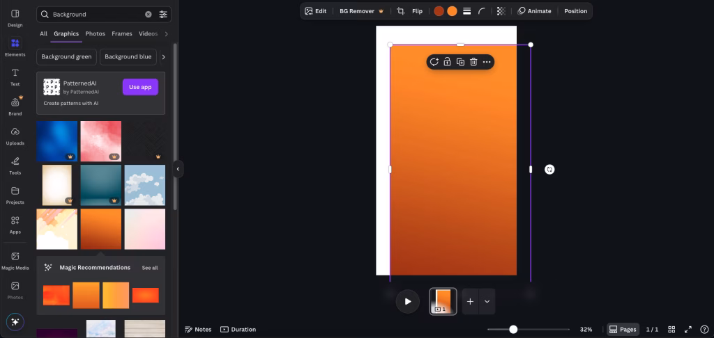 Quick Tip: Design Stunning Instagram Stories 3 Customize Your Background