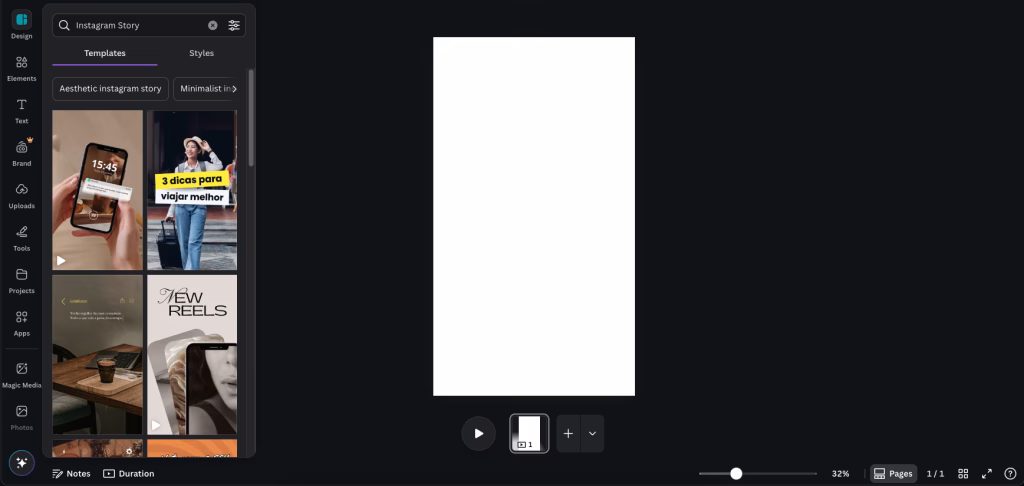 Quick Tip: Design Stunning Instagram Stories 2 Start Your Project in Canva